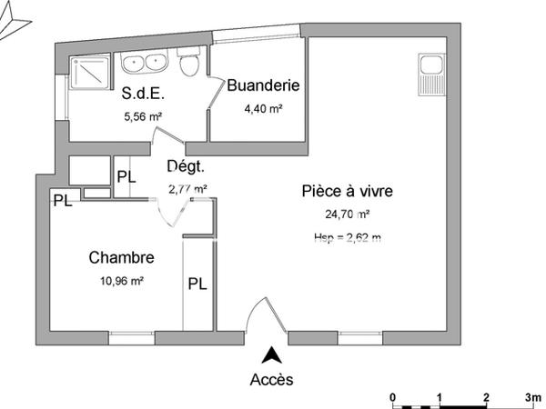 Location Appartement 2 pièces 48.39 m² - BAT B Marseille 13009