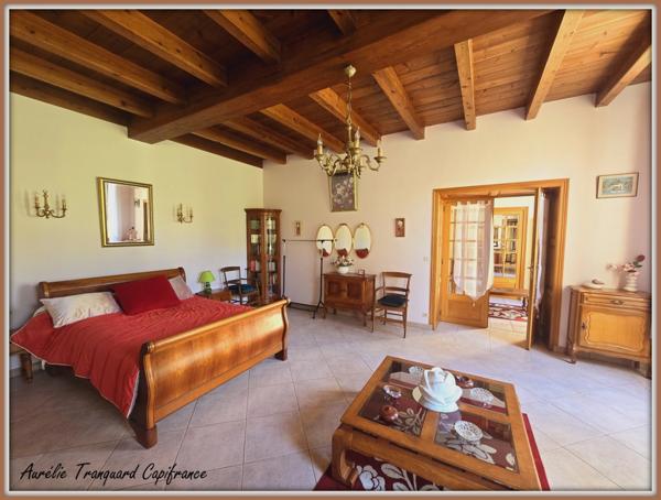 Maison BOURGEOISE à vendre 6 pièces +DEPENDANCES, à FONTENET (17400) composée de 4 chambres, bordée d'un petit ruisseau et 6000m² de terrain