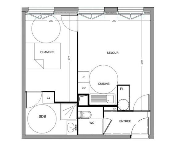 Appartement ROUEN 42.3 m²