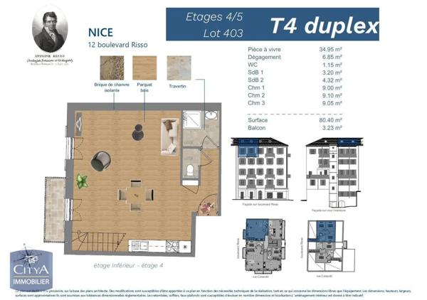 Appartement à vendre 4 pièces 80.4m²