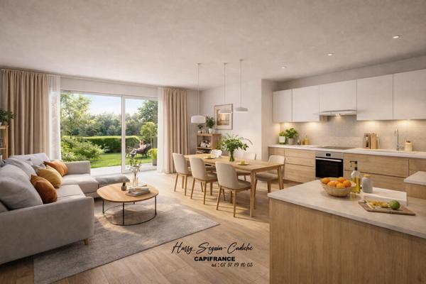 T4 78 m² + jardin 183 m² – 3 chambres – 2 parkings – Centre village