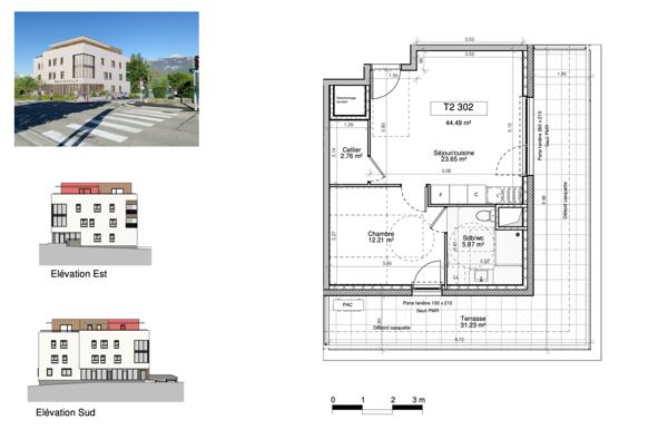 Appartement 2 pièces - 44 m²