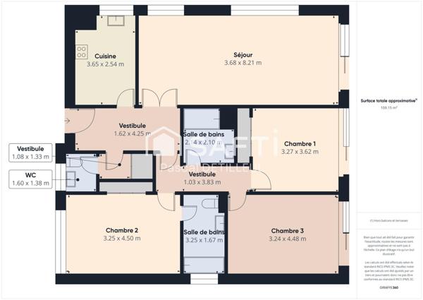 GARCHES - Buzenval appartement 5 pièces 109m2