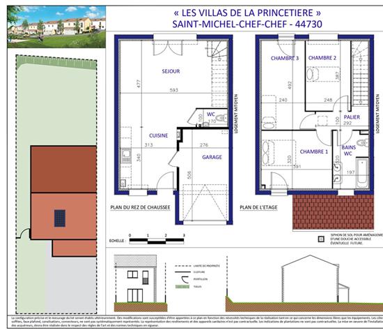 MAISON SAINT MICHEL CHEF CHEF 4 pièce(s) 80 m2,  
Saint michel chef chef 44730