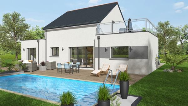 Terrain + Maison à vendre 5 pièces - 129 m²