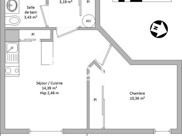 Location Appartement 2 pièces 31.4 m² - 76 BOULEVARD DE SOUVILLE Carpentras 84200