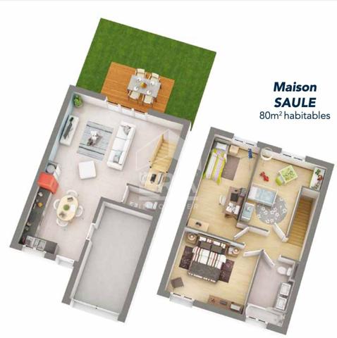 Castelnau De Medoc 4 pièce(s) 80 m2 garage, jardin, place de parking