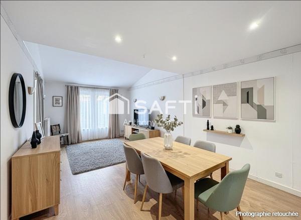 Maison semi individuelle, 3 chambres, 1 bureau, garage, jardin