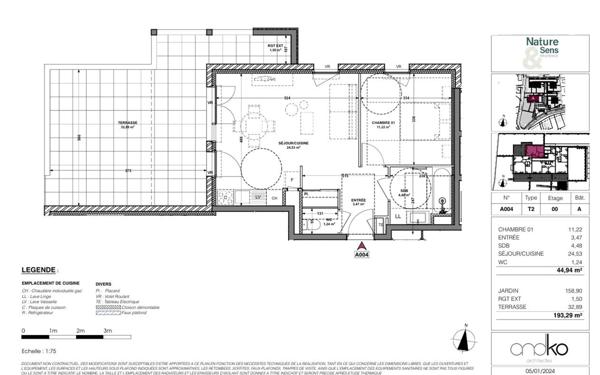 Appartement à vendre    1 pièce • 44,94 m2 Gap