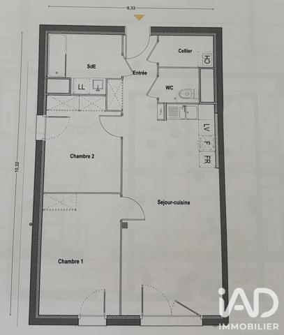 Appartement à vendre 3 pièces 63,2 m² La Rochelle