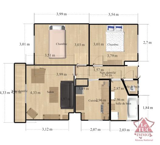 Appartement meublé 3 pièces avec jardin à Magagnosc Magagnosc (06520)