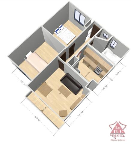 Appartement meublé 3 pièces avec jardin à Magagnosc Magagnosc (06520)