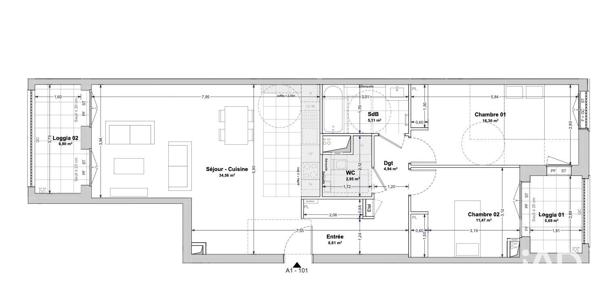 Appartement à vendre 3 pièces 83 m² La Rochelle