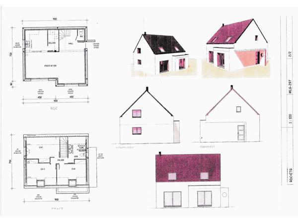 Maison moderne, jardin et environnement paisible