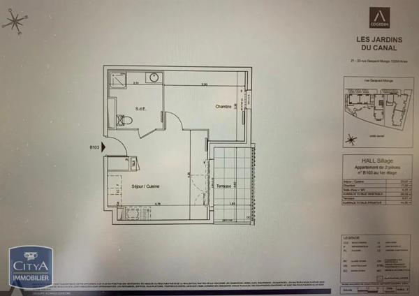 Appartement à louer 2 pièces 38.15m² Arles (13200)