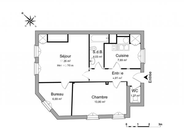 Location Appartement 2 pièces 55.65 m² - ET 10 RUE NOEL PARFAIT Chartres 28000