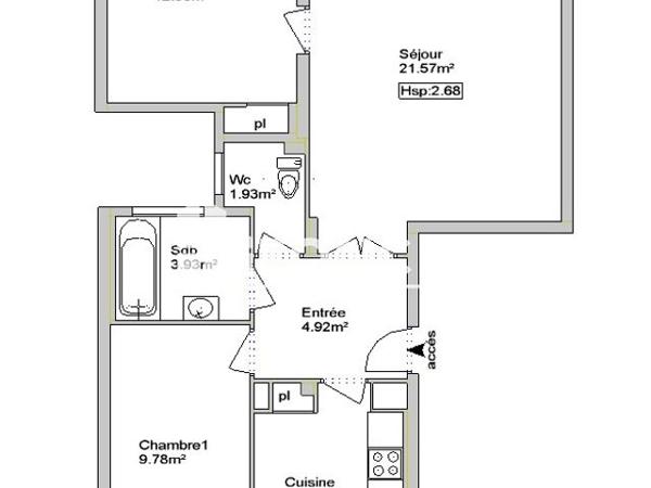 Location Appartement 3 pièces 62.5 m² - 9 BIS AVENUE DE FRIZAC Toulouse 31400