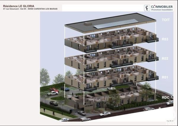 Appartement 3 pièces de 67 m² à Carentan les Marais (50500)