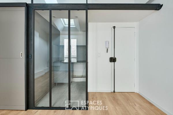 Appartement rénové par architecte en dernier étage aux Batignolles