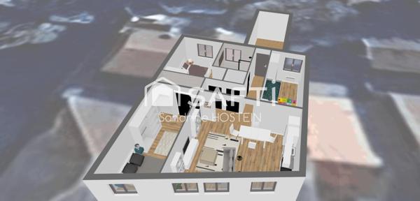 Appartement de 87m2 rénové avec 3 chambres et 2 salles de bain