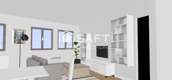 Appartement de 87m2 rénové avec 3 chambres et 2 salles de bain