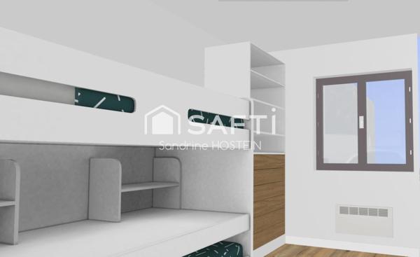 Appartement de 87m2 rénové avec 3 chambres et 2 salles de bain