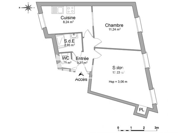 Location Appartement 2 pièces 43.97 m² - 12 RUE SAINT MAURICE Cahors 46000