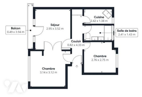 2 PIECES PARIS 15ème