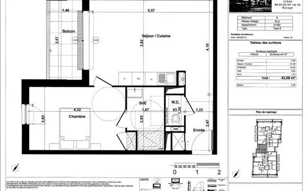 Appartement à louer    2 pièces •  Saint-Cyr-sur-Loire