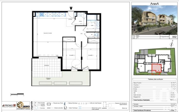 Appartement à vendre 3 pièces 77 m² Béziers