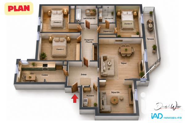 Appartement à vendre 5 pièces 134 m² Sceaux