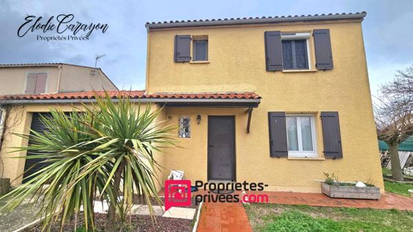 Maison Carcassonne 3 chambres 90 m2 avec jardin de 424m²
