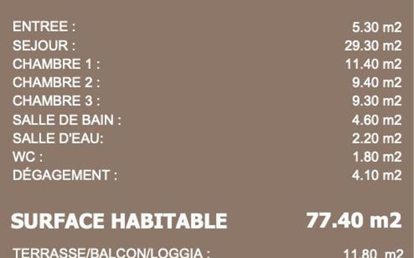 Appartement à vendre    4 pièces • 77,40 m2 Neuville-sur-Saône