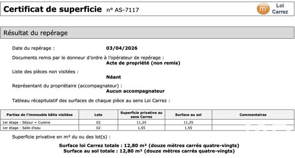 Studio à vendre 12,8 m² Vincennes