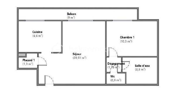Appartement de 44,09 m²