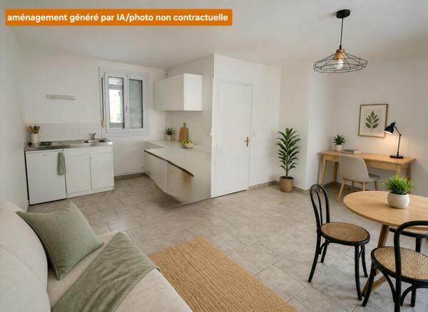 Studio 25m², cuisine ouverte, proche Université