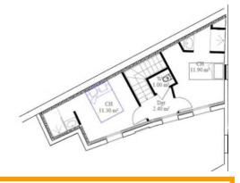 Local à usage d'habitation à aménager en vue de créer un duplexT3 avec combles de 63.60m²