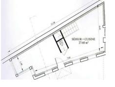 Local à usage d'habitation à aménager en vue de créer un duplexT3 avec combles de 63.60m²