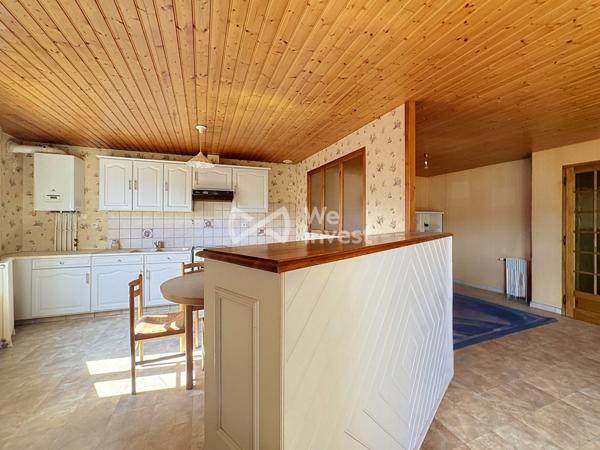 Ensemble immobilier de deux logements, garages, terrasse et jardin.