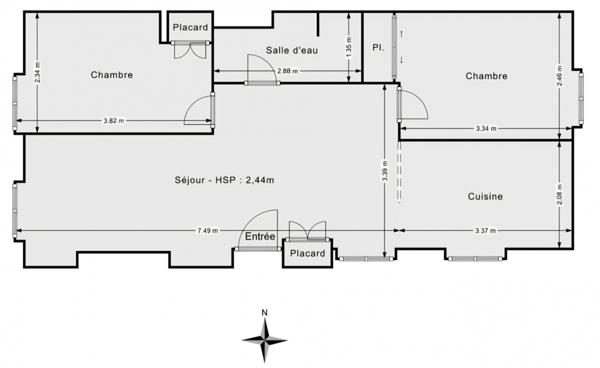 Appartement à vendre 3 pièces 48 m² Paris 11