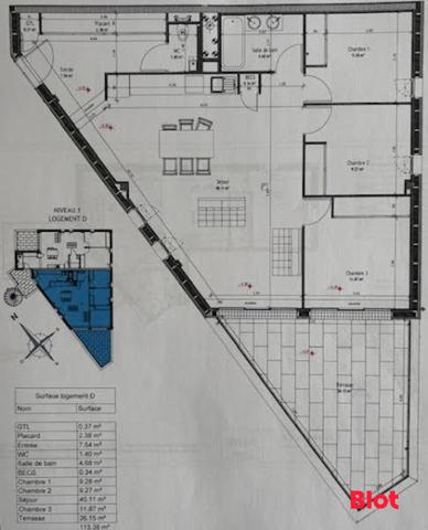 Appartement 4 pièce(s)