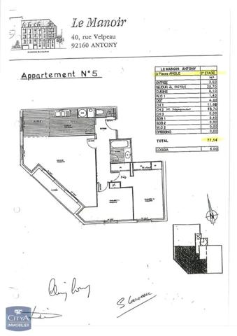 Appartement à louer 3 pièces 79.41m² Antony (92160)