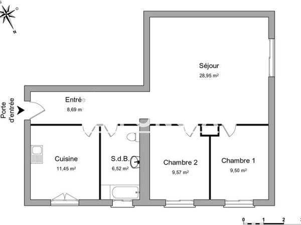 Location Maison 3 pièces 74.68 m² - 340 ROUTE DE PARIS Viriat 01440