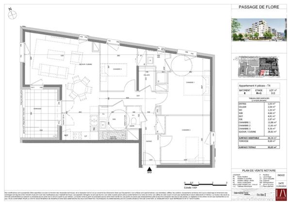 Appartement 4 pièces de 84,34 m², à vendre sur Annecy (secteur Cran Gevrier)