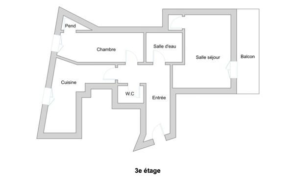 T2 lumineux avec balcon – Paris 13e, Quartier Maison Blanche