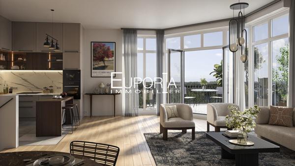 Puteaux – Appartement familial 4 pièces avec terrasse – 100 m² – Résidence de standing aux portes de Paris