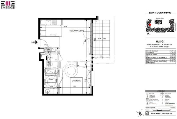 Location Appartement 2 pièces 45 m² - Saint-ouen 93400