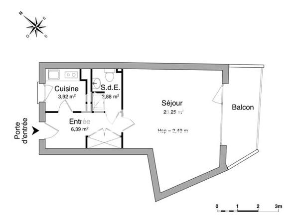 Location Studio 36.44 m² - 14 RUE DE LA GIBAUDERIE Poitiers 86000
