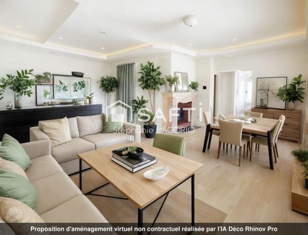 Maison T4 110 m² sur beau terrain piscinable