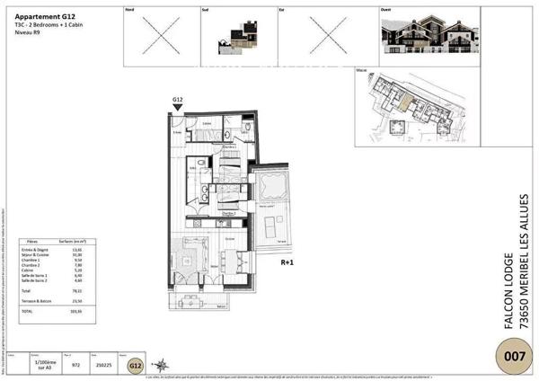 Méribel – Domaine des Trois Vallées – Appartement 3 pièces
